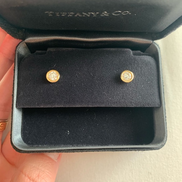 Tiffany & Co. Elsa Peretti Diamonds By the Yard Yellow Gold Earrings - Picture 4 of 10